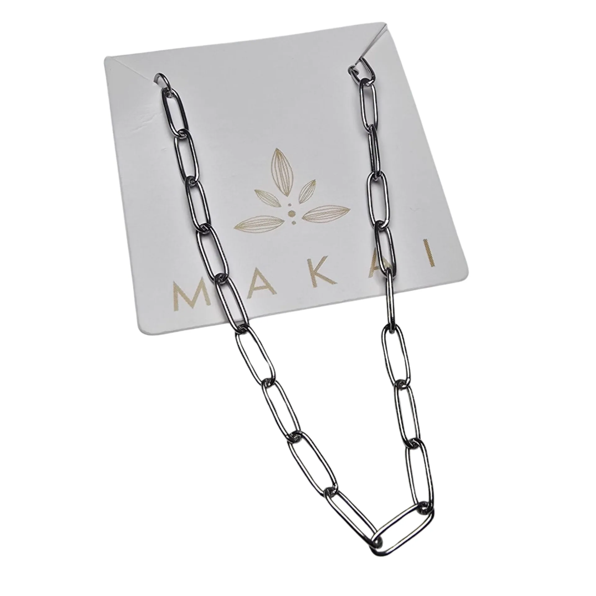 Remate de Pulsera, cadena eslabón paperclip alargado
